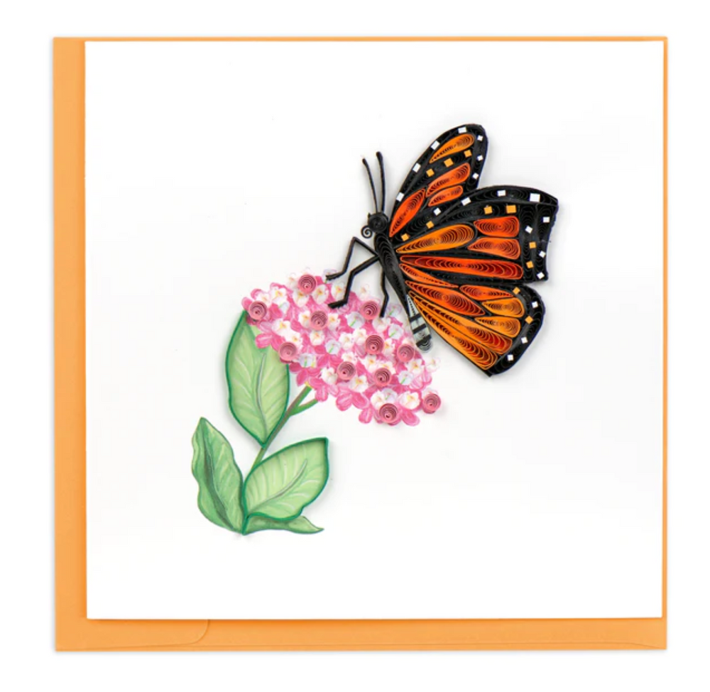Quilling Card: Monarch Milkweed Butterfly