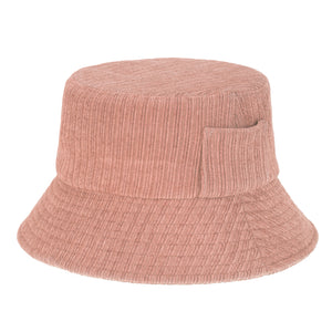 Women's Cozy & Chic Bucket Hat with Side Pocket - Dusty Rose