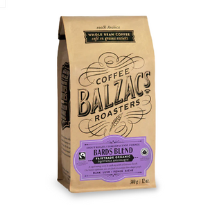 Balzac’s Bards Blend Whole Bean Coffee 340g