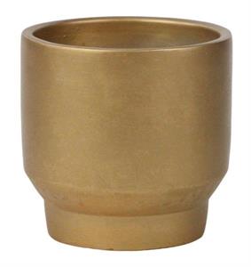 4.75" x 4.75"H Gold Cement Pot