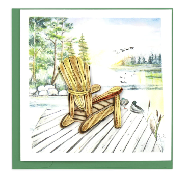 Quilling Card: Adirondack Lake Card