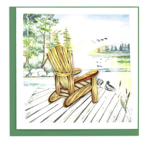 Quilling Card: Adirondack Lake Card