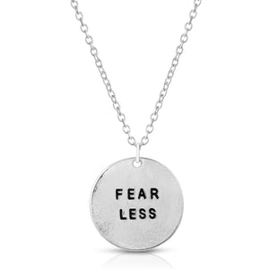 Fear Less Silver Necklace