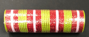 10"x10yds Holiday Striped Mesh (Assorted)