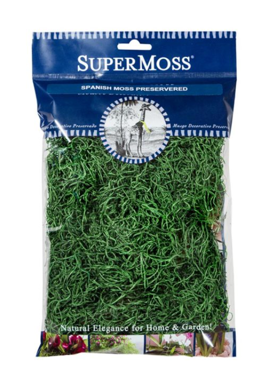 Preserved Spanish Moss 120 cu.in. (Multiple Colours)