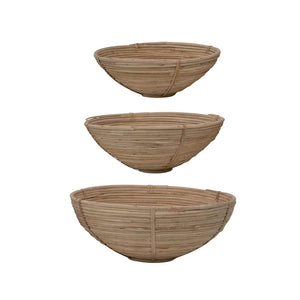 Hand-Woven Cane Bowl (Multiple Sizes)