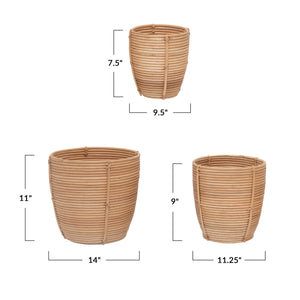 Hand-Woven Rattan Basket (Multiple Sizes)