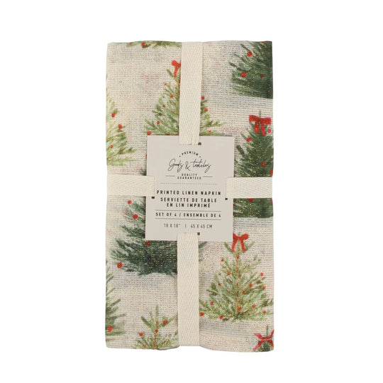 18 x 18 Holiday Trees Napkin (Set Of 4)