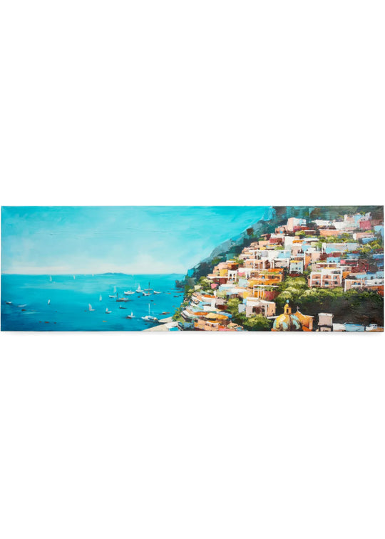 20 X 60 Oil Painting Amalfi Coast Canvas