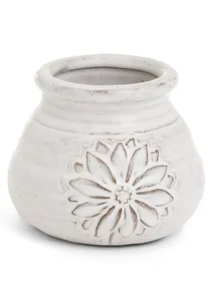 5x4 Cream Stoneware  Flower Vase