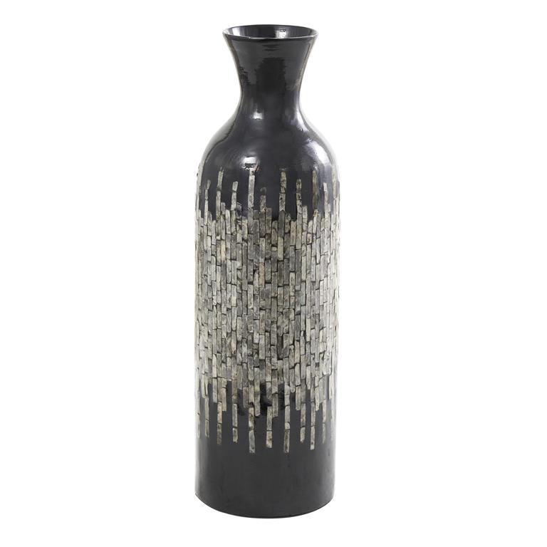 27"x8" Ceramic Vase with Shell