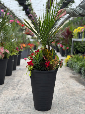 14” Adele Round Tropical Spindle Palm Mix (Multiple Colours)