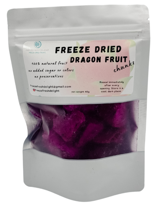 Freeze Dried Fruit: Dragon Fruit Chunks