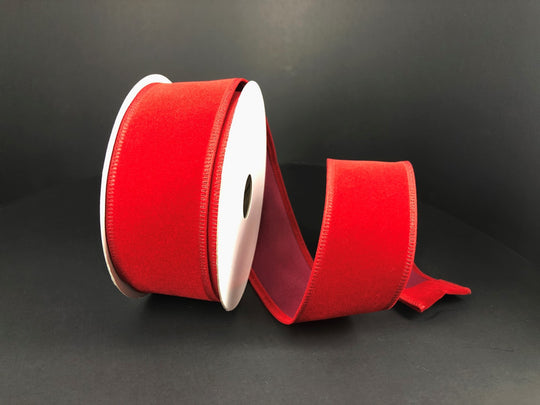 1.5"x 10Y Dark Red Velvet Ribbon