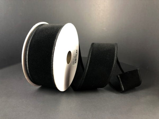 1.5"x 10Y Black Velvet Ribbon