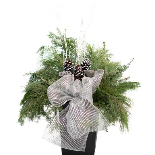 10" Square Winter Planter