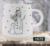 Holiday Stoneware Mugs - Snowman/Puppy