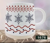 Holiday Stoneware Mugs - Snowflakes