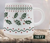 Holiday Stoneware Mugs - Holly