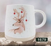 Holiday Stoneware Mugs - Deer