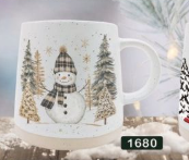 Holiday Stoneware Mugs - Snowman