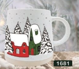 Holiday Stoneware Mugs - Red House