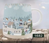 Holiday Stoneware Mugs - Village