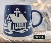 Holiday Stoneware Mugs - Cabin