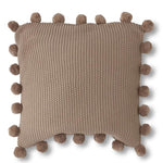 21" Square Moss Stitch Pillow w/Pompom Trim (Multiple Colours) - Everyday Textiles