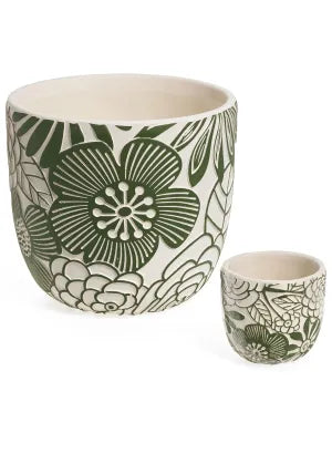 4 x 4 Small Green Flower Planter