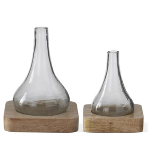 Bud Vases on Wood Trays ( Multiple Sizes )