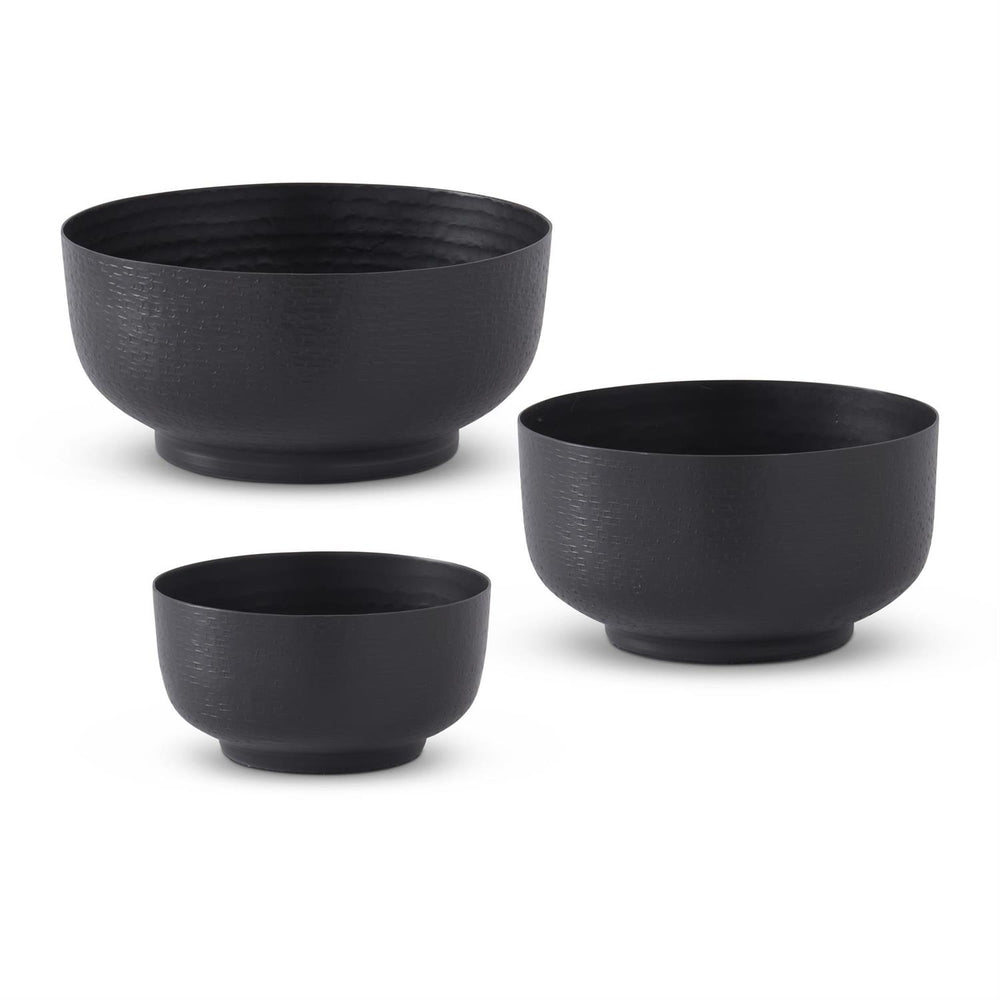 Black Matte Metal Bowl (Multiple Sizes)