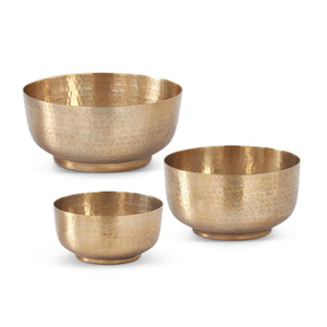 Textured Antiqued Gold Footed Bowls ( multiple sizes)
