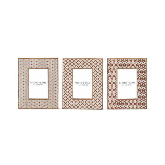 8.75" Wood & Resin Tile Photo Frames (3 styles)