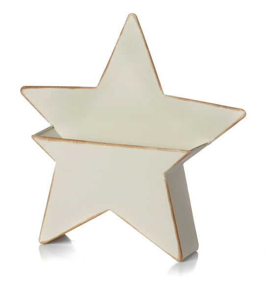 15" Hanging Pocket Star Planter ( White )