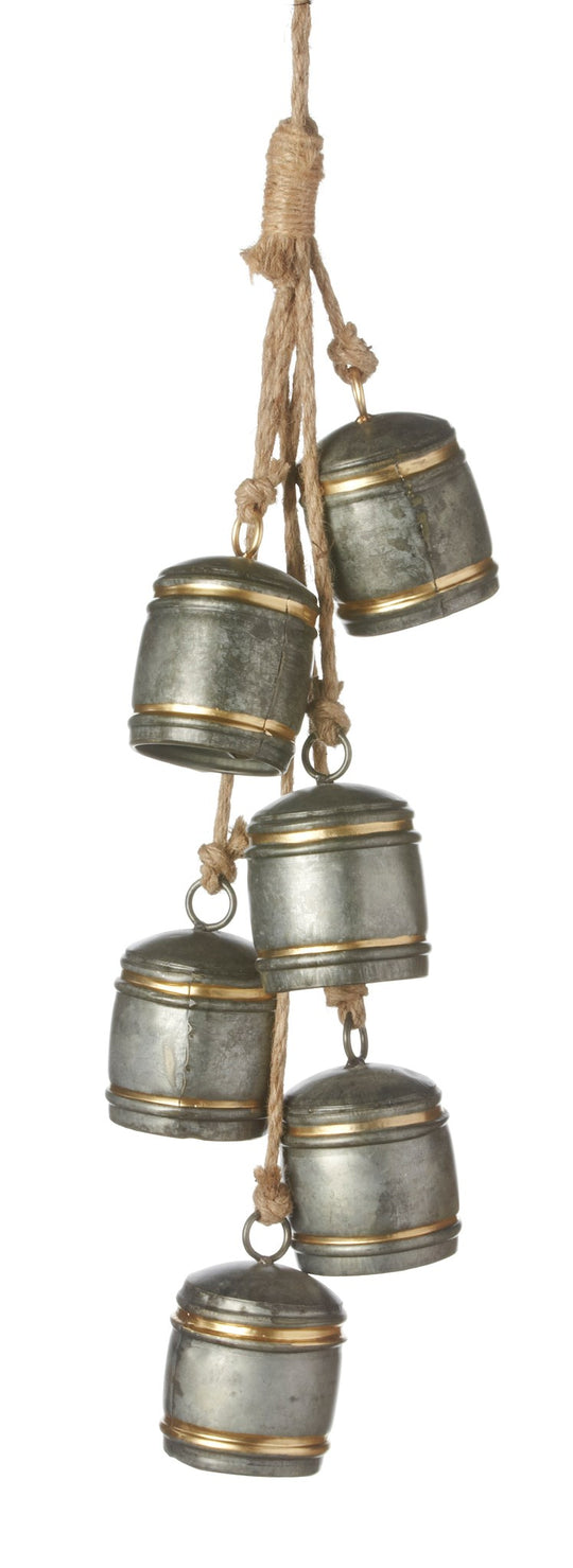24" Cluster Can Bells - Galvanized