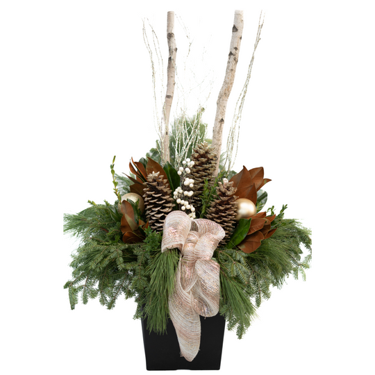 14" Square Winter Planter