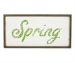 Woven "Spring" Sign