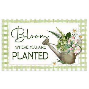 Decorative Floor Mat - Bloom Where You Are Planted 18 x 30