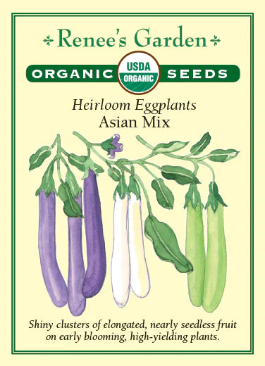 Eggplant Asian Mix Organic Seeds