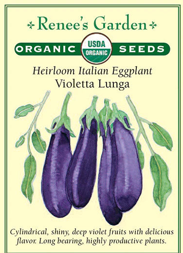 Eggplant Italian Violetta Lunga Organic