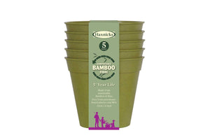 6" Bamboo Fiber Pot Sage Green ( Pk of 5 )