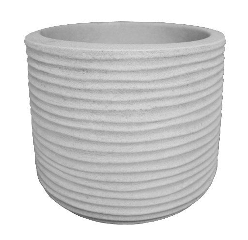 21.75 x 17.25 Lagoon Round Planter (Off White)