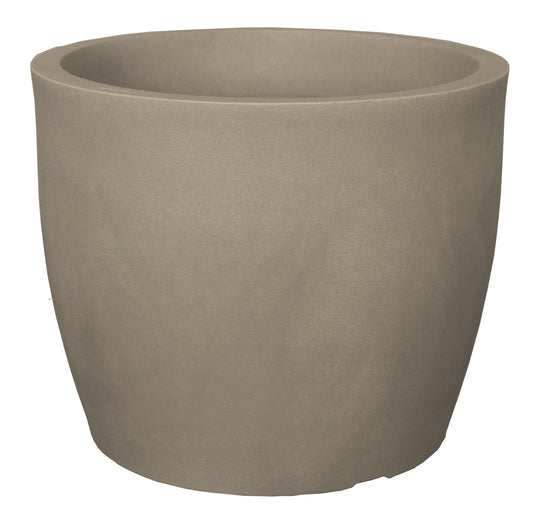 17.95" x 15.75" Traditional Round Planter (Macchiato)