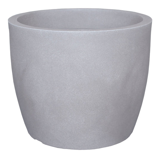 13.25" x 11" Traditional Round Planter (Burnt Cement)