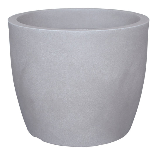 16.5" x 13.25" Traditional Round Planter (Burnt Cement)