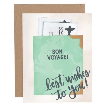 Bon Voyage Passport Greeting Card