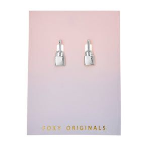 Lock Earrings: Gold