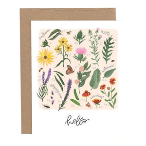 
            
                Load image into Gallery viewer, Hello Wildflowers Greeting Card
            
        