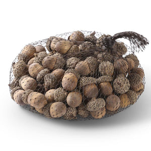 Bag of 75 Cream Wood Acorns